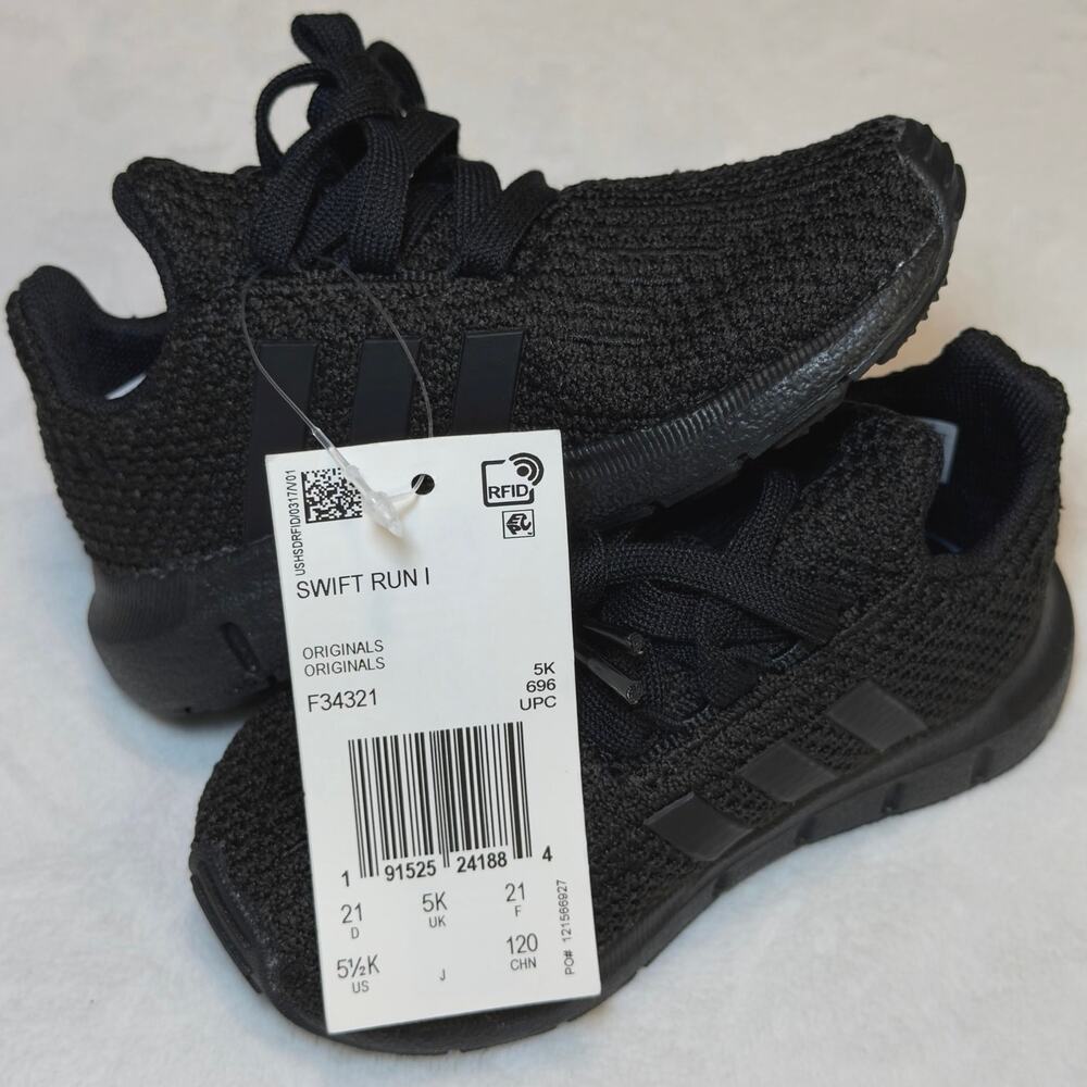 Adidas Swift Run Infant 'Core Black' - F34321 | 5.5K